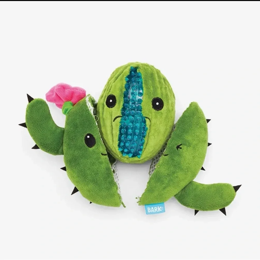 NEW BARK Consuela 🌵 Dog Toy with Pink Flower